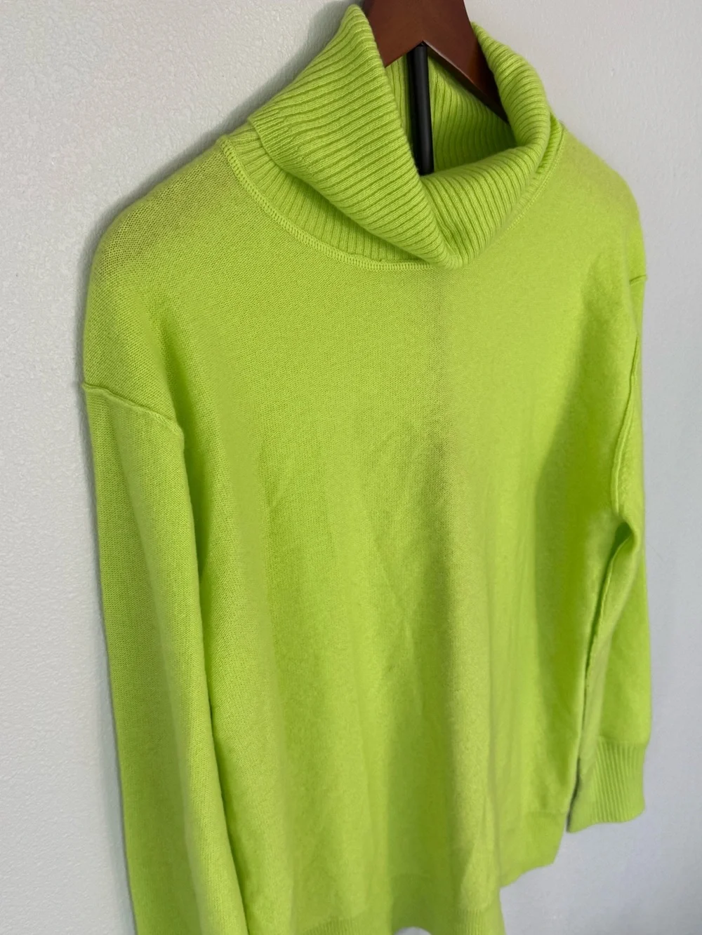 Free People 100% Cashmere Sweater Lime Punch Women Size S